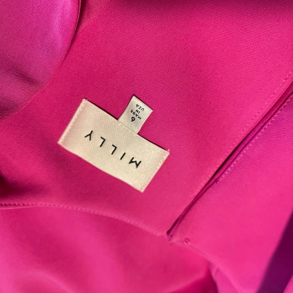 Milly Josie Puff-Sleeve Italian Cady Minidress - Picture 10 of 12